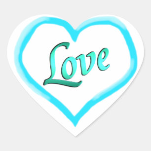 Stickers Blue Heart Liefde