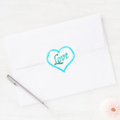 Stickers Blue Heart Love (Enveloppe)