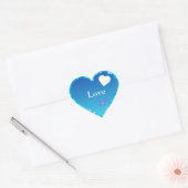 Stickers Blue Heart Love (Enveloppe)