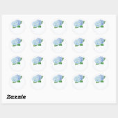 Stickers Blue Hydrangea Wedding Favor (Feuille)