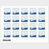 Stickers Blue Seashell Pesonalized (Feuille)