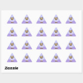 Stickers Blue Teddy Bear Fairy Princess Triangle (Feuille)