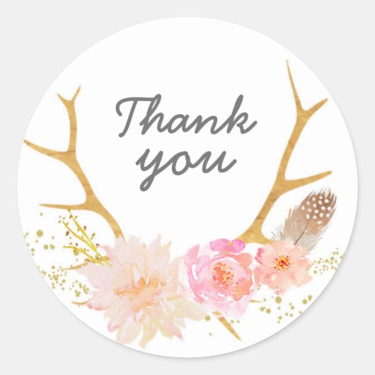 Stickers Boho Deer Antler (Devant)