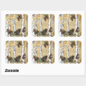 Stickers Boisier et cône de pin (Feuille)