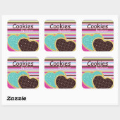 Stickers Boîte à cookies mignonnes (Feuille)