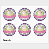 Stickers Boîte à Cupcake chic et élégant (Feuille)