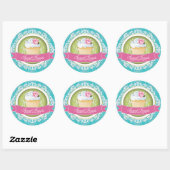 Stickers Boîte à Cupcake élégant et élégant (Feuille)
