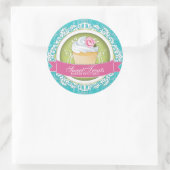 Stickers Boîte à Cupcake élégant et élégant (Sac)