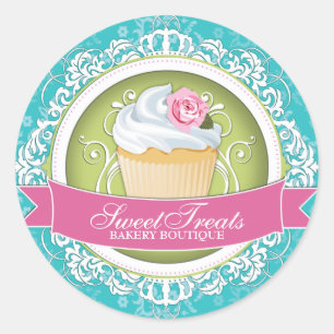 Stickers Boîte à Cupcake élégant et élégant