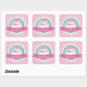 Stickers boîte à gâteau élégant (Feuille)