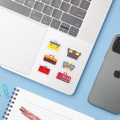 Stickers Boîte à outils (Ordinateur portable avec iPhone)