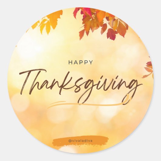 Stickers bon thanksgiving (Devant)