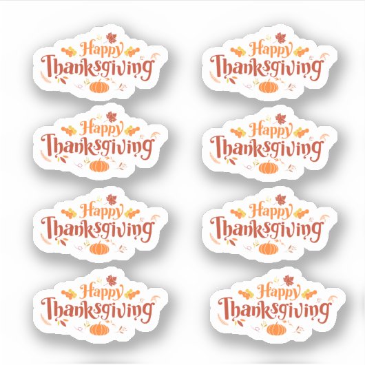 Stickers bon thanksgiving (Devant)