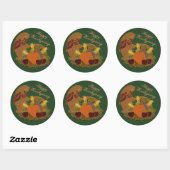 Stickers bon thanksgiving Cornucopia Green (Feuille)