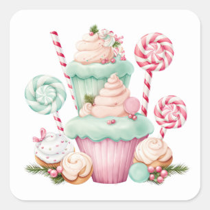 Stickers bonbons de Noël