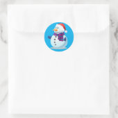 stickers bonhomme de neige heureux (Sac)