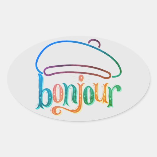 Stickers "bonjour" (Devant)