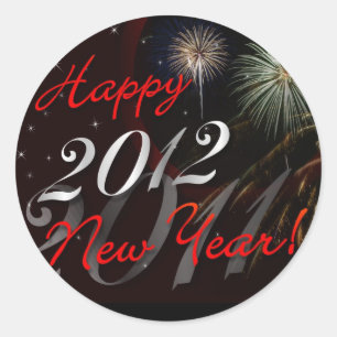 Stickers Bonne année - 2012 avec Fireworks