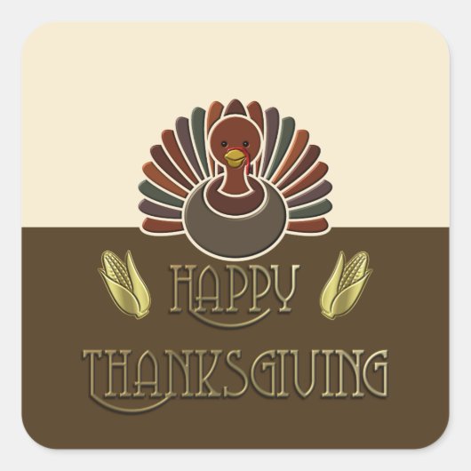 Stickers - Bonne Turquie - Bon thanksgiving (Devant)