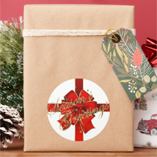 Stickers Bonnes Fêtes rousses étincelantes