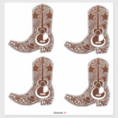 Stickers Boots Cowboy (Feuille)