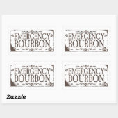 Stickers Booze d'urgence - Bourbon (Feuille)