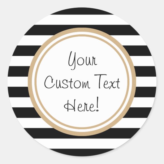 Stickers Bordure à rayures noir et blanc personnal (Devant)