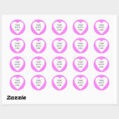 Stickers Bordure Coeur Rose (Feuille)