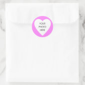 Stickers Bordure Coeur Rose (Sac)