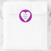 Stickers Bordure de Coeur Violet (Sac)