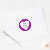 Stickers Bordure de Coeur Violet (Enveloppe)