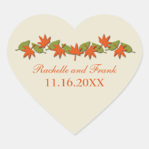Stickers Bordure Feuilles Automne, Orange/Vert