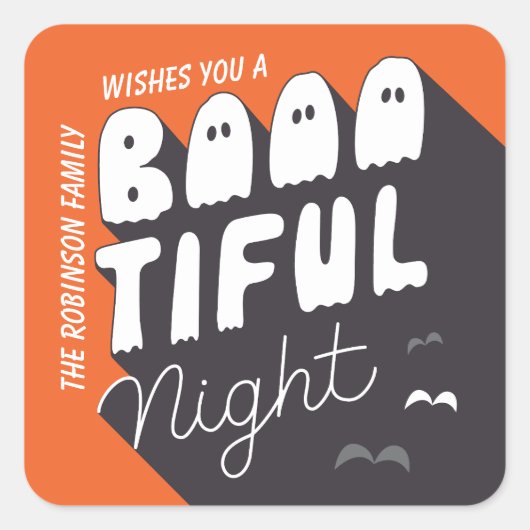 Stickers Botitity Night Orange et Black Halloween (Devant)