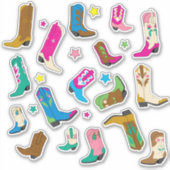 Stickers Bottes pour fille mignonne (Devant)