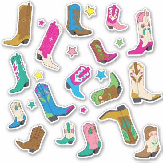 Stickers Bottes pour fille mignonne (Devant)