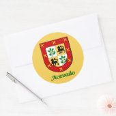 Stickers Bouclier de la famille Acevado (Enveloppe)