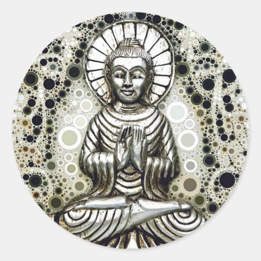 Stickers Bouddha Argent (Devant)
