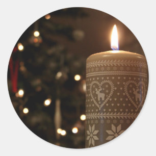 stickers bougie de Noël