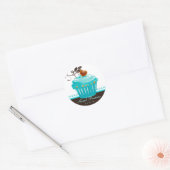 Stickers boulangerie Blue Cupcake Chocolat Brown (Enveloppe)