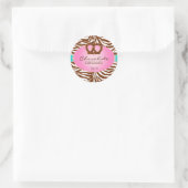 Stickers boulangerie Pretzel Chocolat rose (Sac)