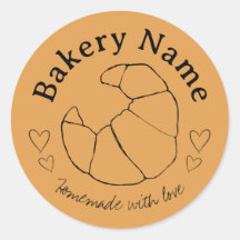 Stickers boulangerie sur mesure | Croissant & Coeu