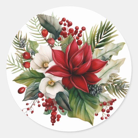 Stickers Bouquet Floral d'hiver (Devant)