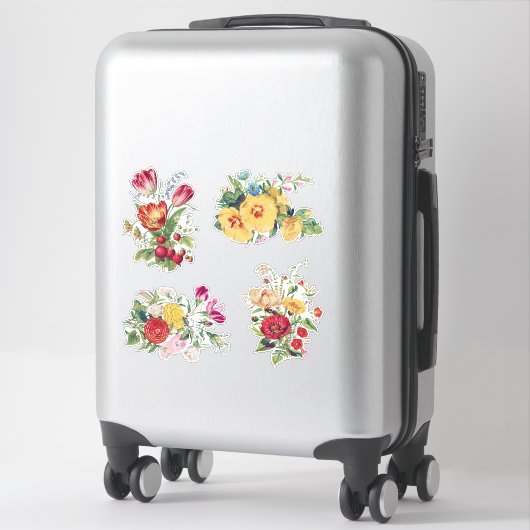 Stickers Bouquets vintages (Sur valise)