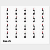 Stickers Bouteille à vin (Étiquette vierge) (Feuille)