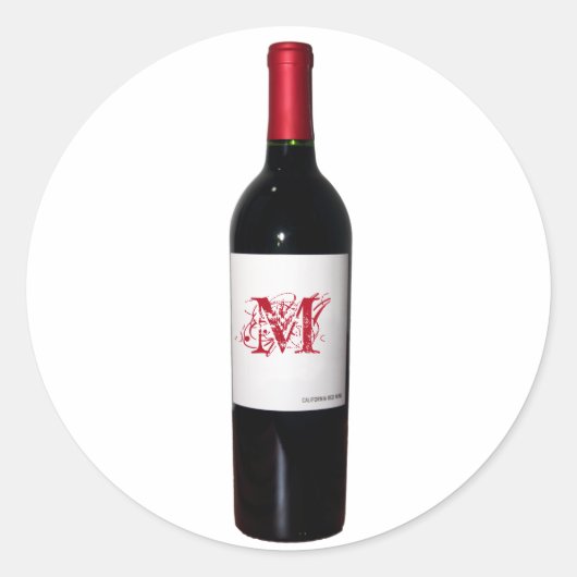 Stickers Bouteille Monogramme (Devant)