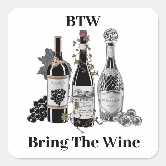 Stickers Bouteilles de vin amusantes (Devant)