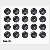 Stickers Bouton noir (Feuille)