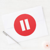 Stickers Bouton rouge et blanc Pause (Enveloppe)