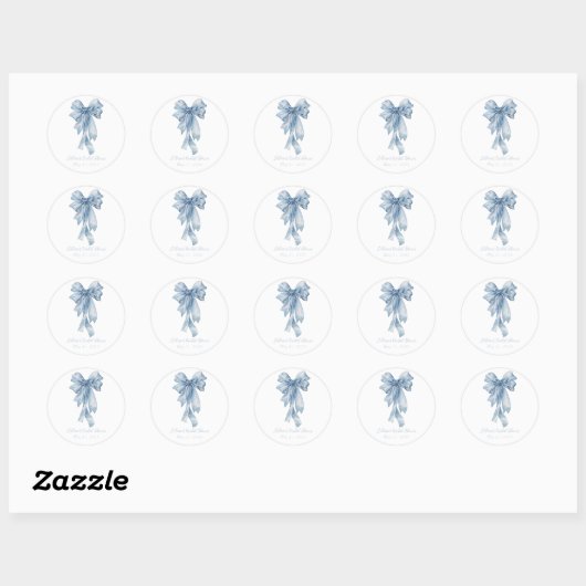 Stickers Bow bleu aquarelle (Feuille)