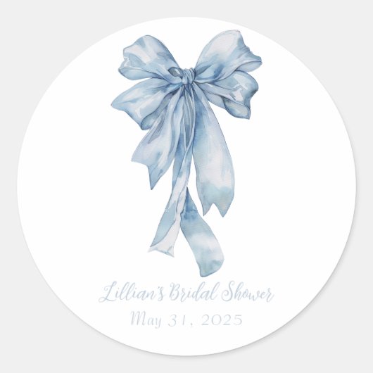 Stickers Bow bleu aquarelle (Devant)